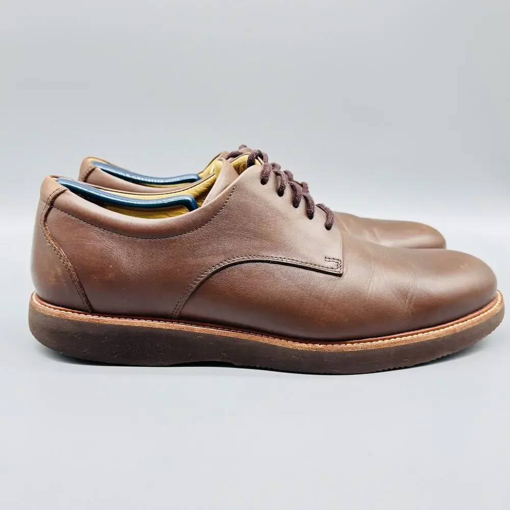 Samuel Hubbard Shoes Mens 11.5 Brown Leather Oxford Comfort Casual Vibram Sole